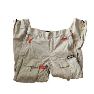 Columbia Field ROC Cargo Pants Men's Medium Athleisure Summer Hiking Tan Orange